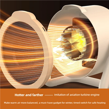 Portable desktop electric heater suitable for home and office use Mini fan heater suitable for desktop use and foot warmer