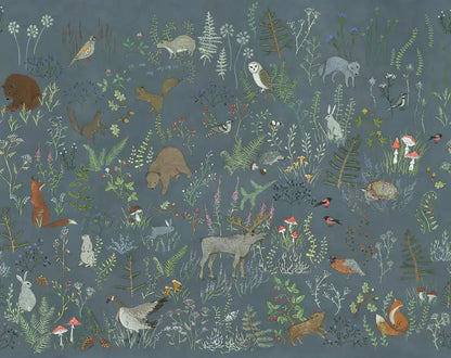 custom Animal floral American wallpaper for children's room Nordic boys and girls bedroom warm Milu deer wall paper wall cloth