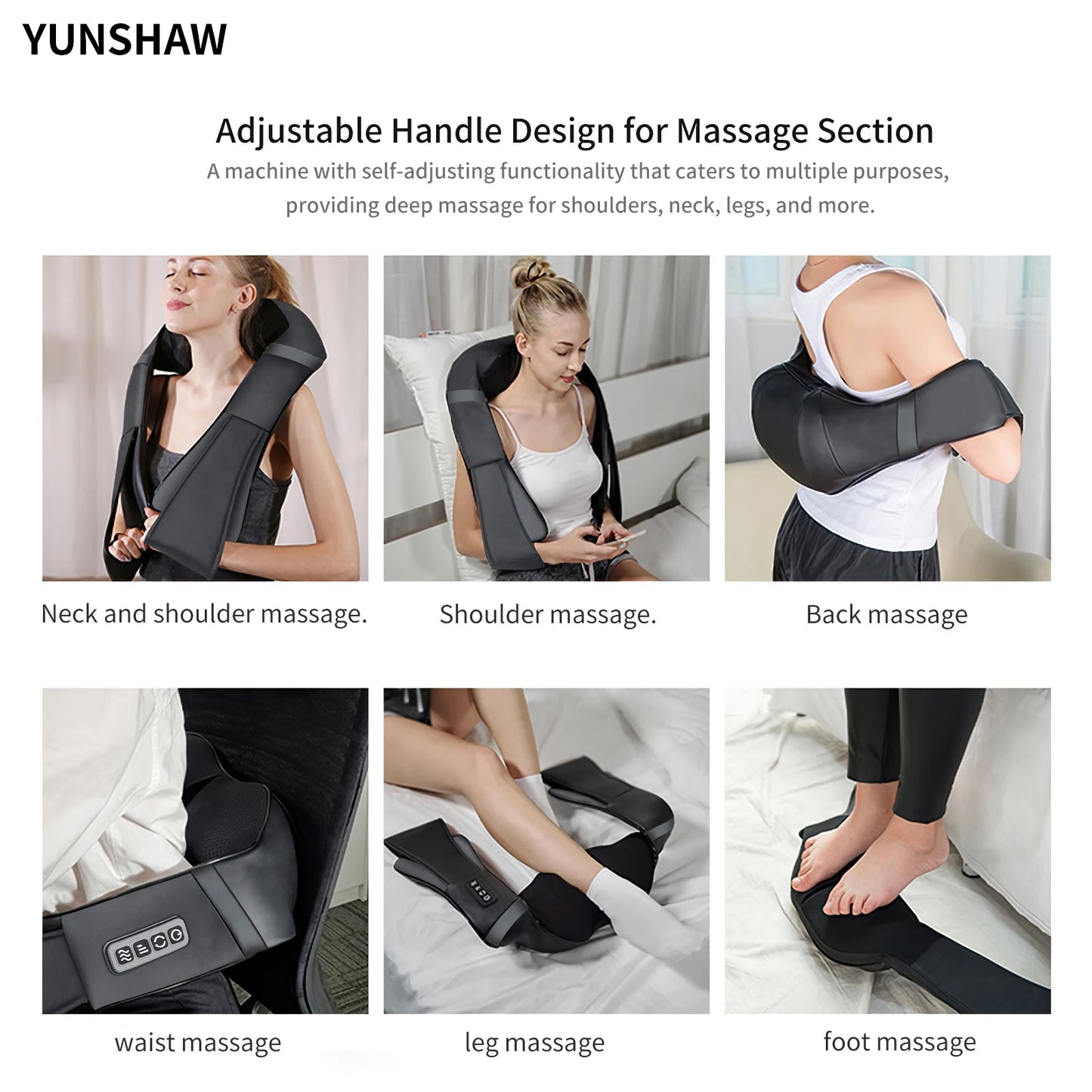 Ekmoey Neck Massager Shiatsu Shoulder Massager with Heat Electric Back Massager for Pain Relief Deep Tissue Muscle Relax Home