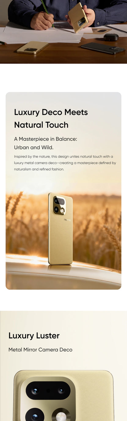 realme Smartphone 16 Pro Plus 5G 200MP Luma Color Camera 50MP Telephoto Camera 700omAh Battery 80w Charge Snapdragon 7 Gen 4