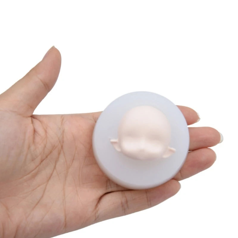 Elf silicone Q version face face mold ultra-light clay soft pottery face mold bjd silicone fairy ears baby face