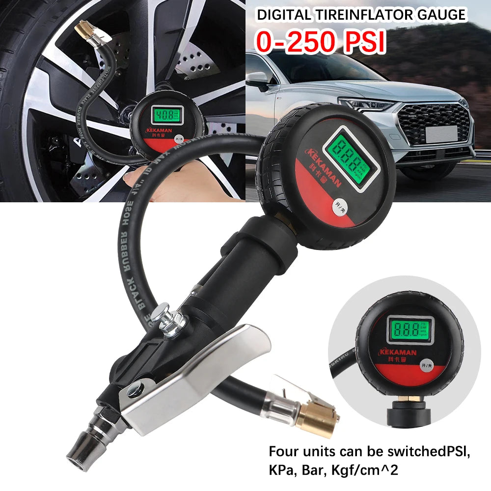 Digital Display Tire Pressure Gauge Auto Accessories High-precision Monitoring Inflation Gun Universal Car Tire Manometro