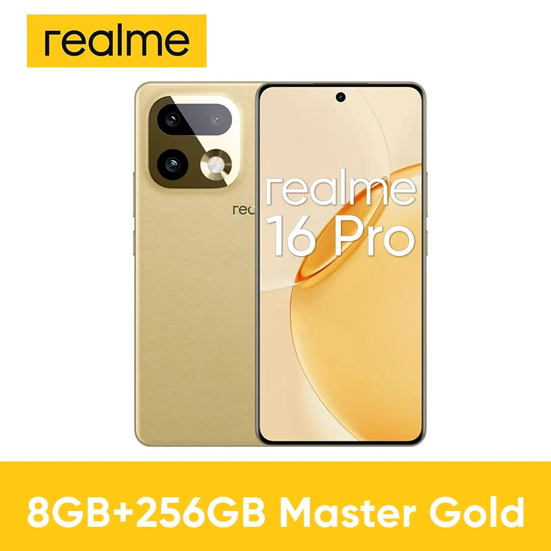 Realme 16 Pro 5g Smartphone Euro Edition Mediatek Dimensity 7300 Max 200Mp Camera 6500Mah Battery 6.78Inch Amoled 144Hz Display
