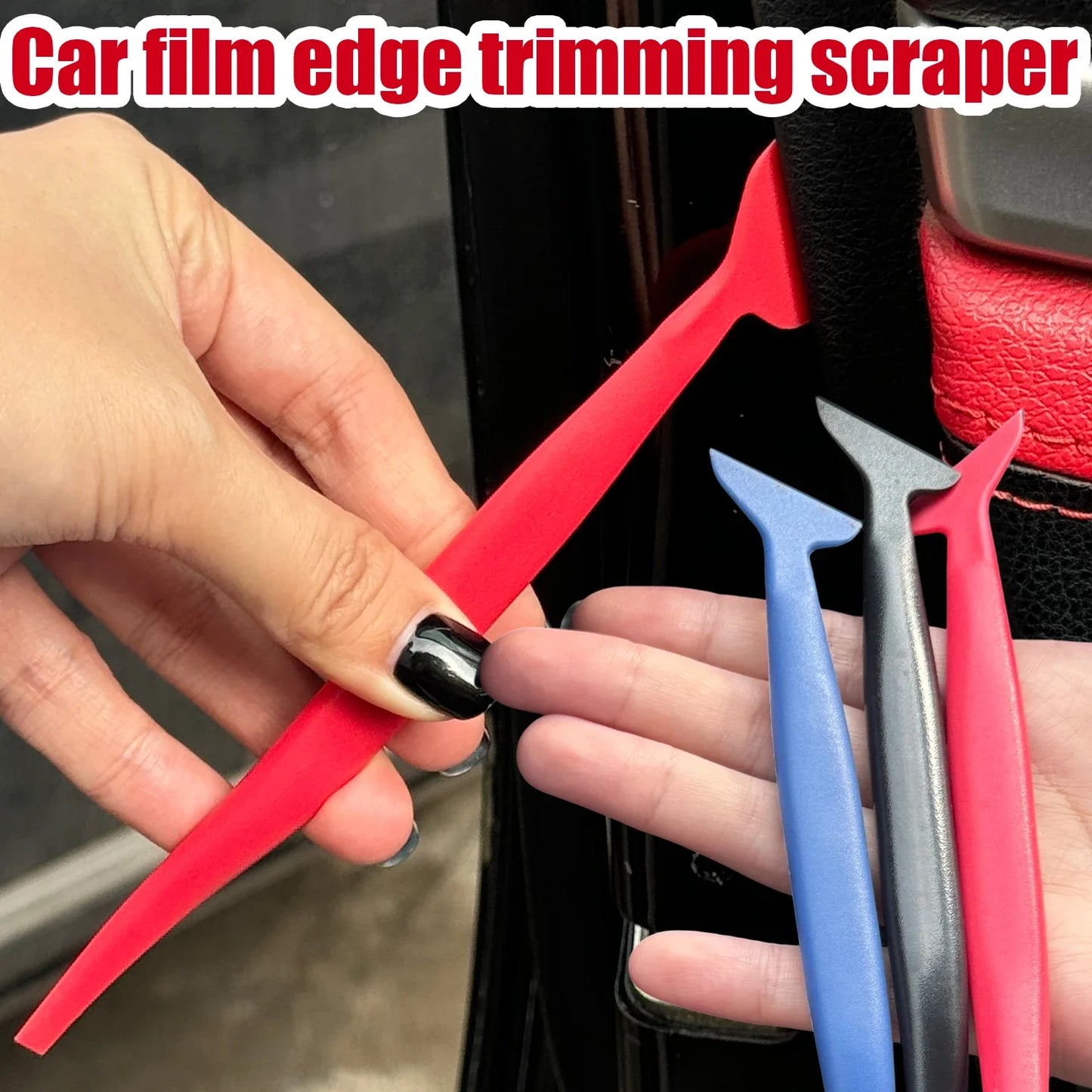 Scraper Blades Car Vinyl Wrap Tools Squeegee Rubber Seals Auto Detailing Supplie Scraper for PPF Installation Edge Pressing Gaps