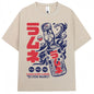 Japanese Style Hokkaido Wave Vintage T-shirt Men Women Harajuku Fashion High Quality T Shirts Oversized Cotton Summer Tee Shirt