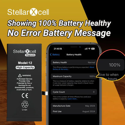 High Capacity Diagnostic Battery OEM TI BMS No Pop Up Message Run Diagnose for iPhone 12 13 14 15 Pro Max Pro Mini Plus