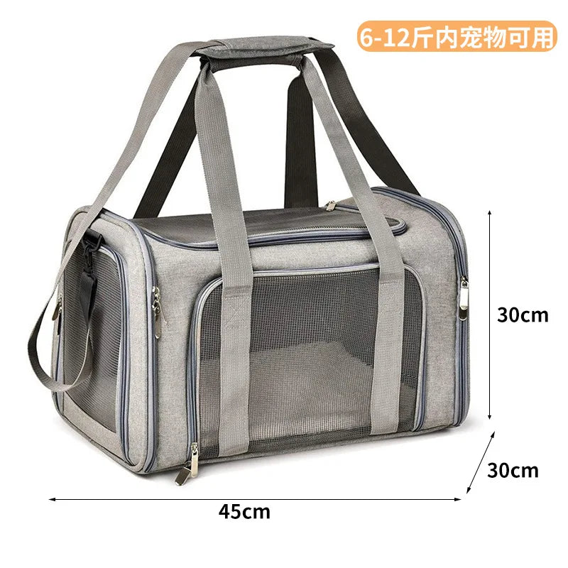 Large Capacity Mesh Breathable Pet Bag Outdoor Portable Cat Backpack Breathable Mesh Pet Travel Carrier Cats Daily Outdoor Use