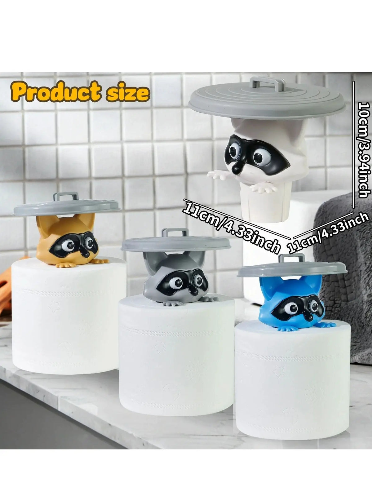 Fun Dog Raccoon Sheep Toilet Paper Holder Home Decor Bathroom Accessory Storage For Toilets Bathrooms Kitchens Living Rooms
