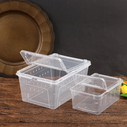 1pc Vivarium Lid Reptile Pet Product Reptile Tank Insect Spiders Tortoise Lizard Transparent Breeding Box