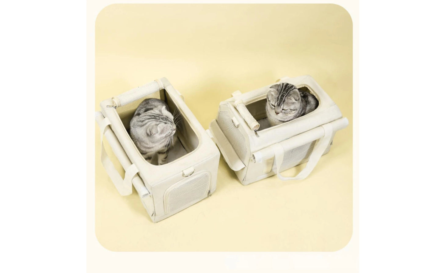 Pet Carrier with Telescopic Handle Soft-Sided Pet Carrier Trolley Travel Bag Portable Long-Lasting for Cats, Outings