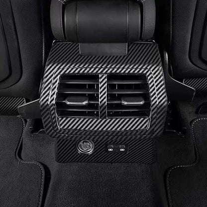 FOR Audi Q3 2019 -2022 Car Carbon fiber style Console Gear Shift Frame Cover Trim Interior accessories  Auto Integral interior