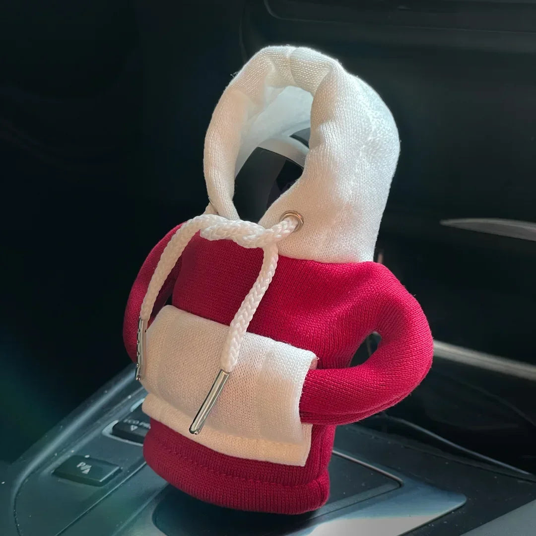 Car Hoodie Handle Shark Cute Hoodie Car Gear Shift Knob Cover Short Plush Manual Handle Gear Auto Interior Accessories