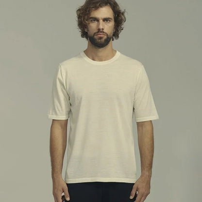 100% Merino Wool T Shirt Men Base Layer Merino Shirt Wicking Breathable Quick Dry Anti-Odor No-itch Big USA Size