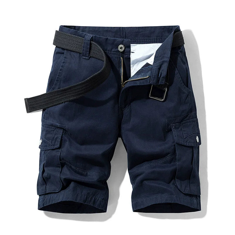 2026 Summer Cargo Short Men Fashion Casual Shorts Mens Military Cargo Pocket Pants Cotton Male Tactical Shorts No Belt Plus Size