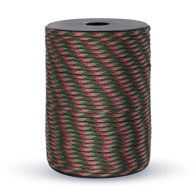 100M/50M 550 Military Standard 9-Core Paracord Rope 4mm Outdoor Parachute Cord Survival Umbrella Tent Lanyard Strap