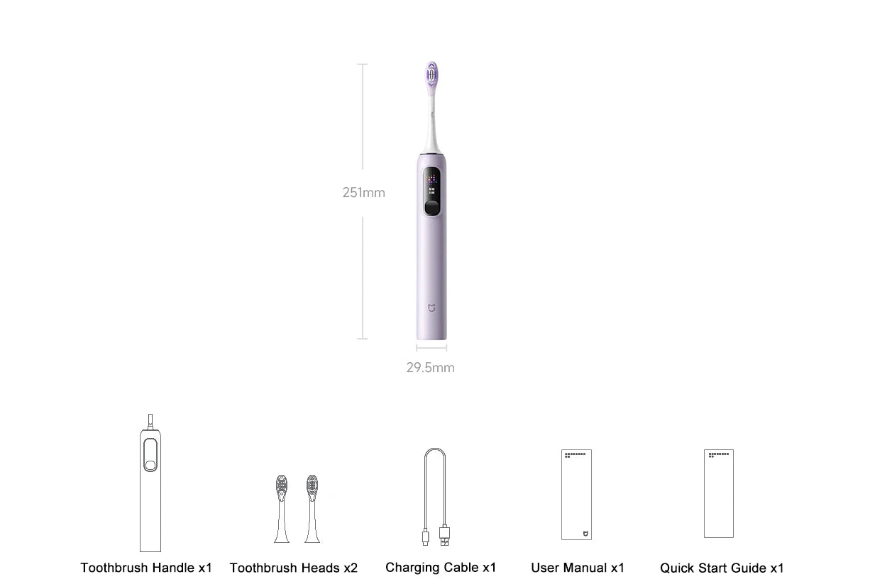 MIJIA Oscillation Electric Toothbrush Pro,Smart 4 Modes,IPX8 Waterproof Sonic Vibration Toothbrushes,180-day Battery Life