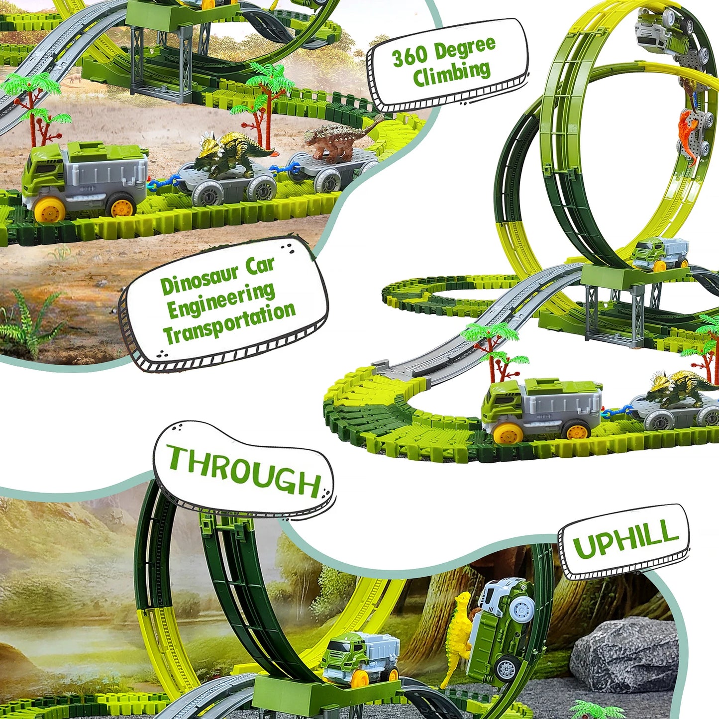 Space Track Toys Magic Climbing Electric Engineering Race Car Toy Bendable Flexible Race Track Cars Train Toy For Kid Gift