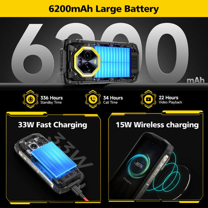 Ulefone 4.7" Rugged Phone Armor Mini 20 Pro 5G Android 14 16+256GB Smartphone LED Light 64MP Night Camera Mobile Phone