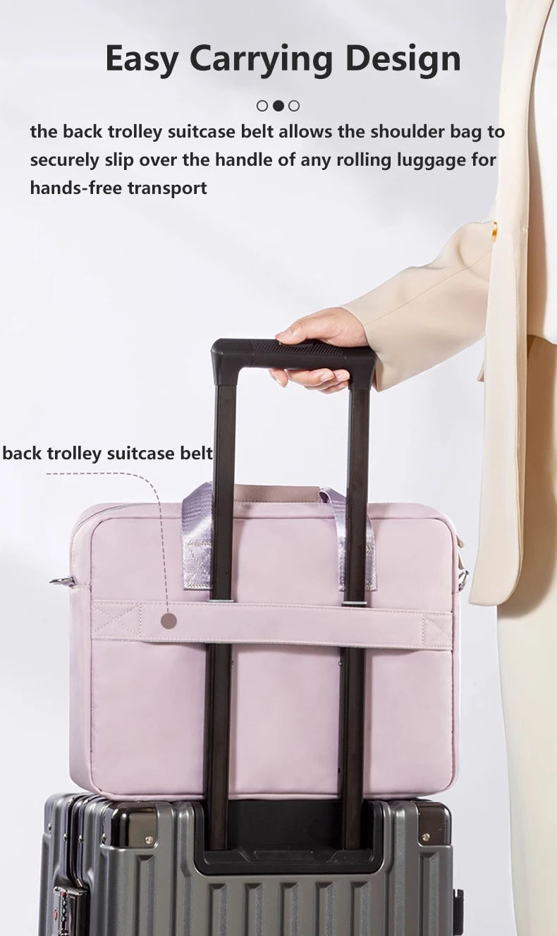 Laptop Shoulder Bag 13.3 15.6 inch for Women Notebook Briefcase Handbag for Macbook Pro 14 16 M4 M3 Air 15 Huawei Xiaomi Dell HP