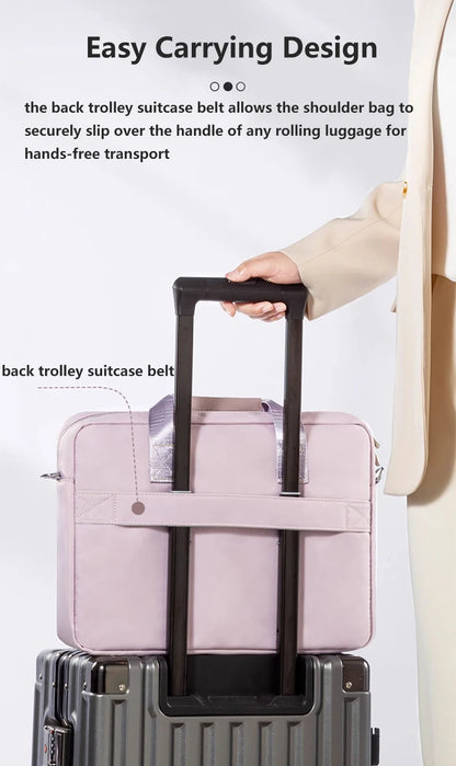 Laptop Shoulder Bag 13.3 15.6 inch for Women Notebook Briefcase Handbag for Macbook Pro 14 16 M4 M3 Air 15 Huawei Xiaomi Dell HP