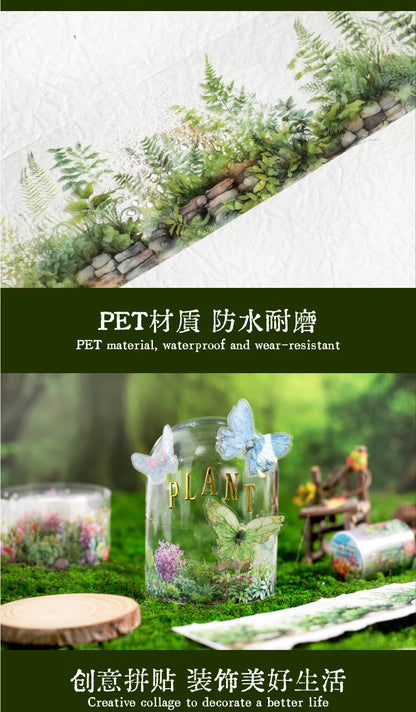 50mm*2m Plant flower landscape PET Tapes Creativity Scrapbooking Hand Account Adhesive hand made Diy Junk Journal Craft Supplies