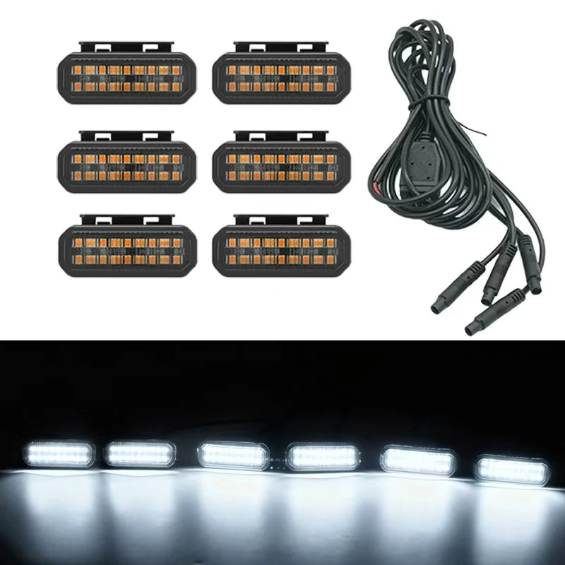 Beusfirts LED Front Grille Light FOR RAM 1500 Accessories Car Daytime Running Light Wheel Eyebrow Lamp For Pickup Offroad 12V