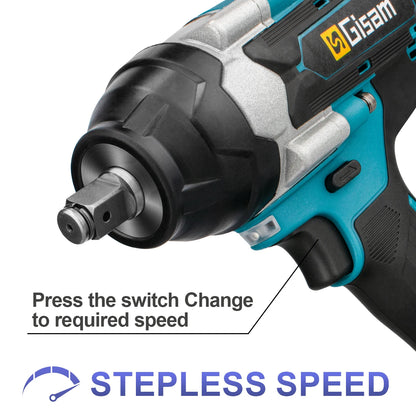 1800N.M Torque Brushless Electric Impact Wrench 1/2 inch Lithium-Ion Battery Cordless Wrench Tools For Makita 18V Battery Pin