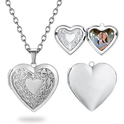 Personalized Locket Necklace for Women Custom Photo Heart Pendant Necklace Customized Picture Lockets Necklaces Birthday Gifts