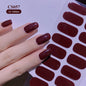 14/16Tips Full Cover Gradient Nail Stickers Multi Color Self Adhesive Slider No Need UV Lamp Cured Press ON Nail Decal