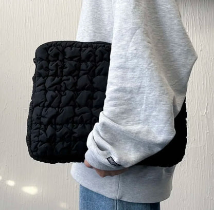 Puffy Laptop Bag Sleeve 11/13/14/15/15.6 Inch Quilted Case Laptop Cover For MacBook Air Pro/iPad/Lenovo/Hp Puffer Notebook pouch