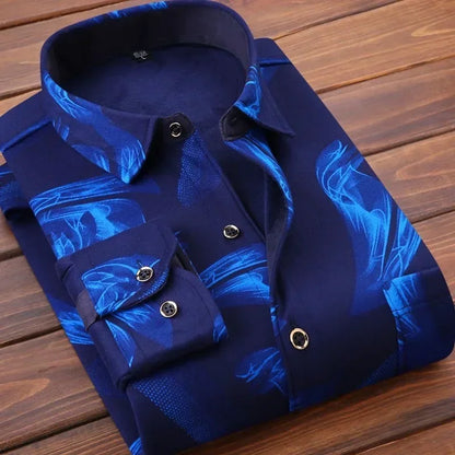 2025Men's Casual Warm Shirts Autumn Winter Long Sleeve Plaid Shirt Thick Warm Tops Men High Quality Soft Large Size Shirt Camisa