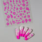 5D Hibiscus Flower Nail Embossed Sticker Lace Flower White Pink Petal Floral Self Adhesive Nail Art Slider DIY Elegant Romantic