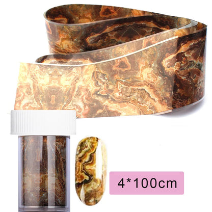 16Pc Holographic Nail Foil Set Starry Transfer 20*4cm Sticker Laser Flowers Leopard Mix Design Decal DIY Nail Art Decoration