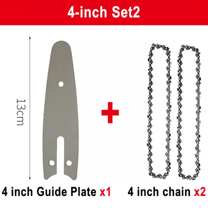 1/4 chainsaw chain guide 4/6/8/10 inch portable electric saw mini chainsaw logging saw blade Pruning chain saw chain accessories