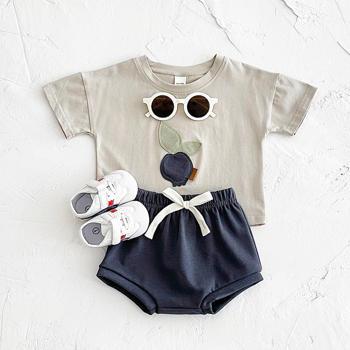 Newborn Summer Baby Clothes 2PCS Infant Toddler Set Fruit Lemon Print Round Neck T-shirt+Shorts Boys Girls Outfit Set 1-3Y