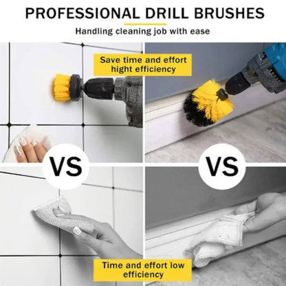 Electric Drill Brush Attachment Set Power Scrubber Brush Car Polisher Kitchen Bathroom Cleaning Kit Toilet Cleaning Tools