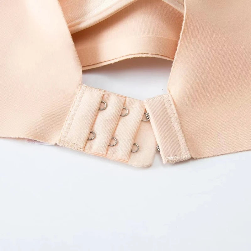 3Pcs/Set Seamless Bras For Women Non-wire Push-Up Bra Glossy Deep V Underwear Fixed 3/4 Cup Comfort Daily Wear Lingerie S-XXL