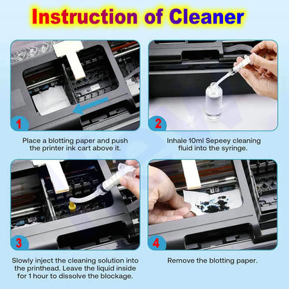 DTF Printer Head Cleaner DTF Ink Cleaning Solution Cleaning Washing Printhead Liquid for Epson DX4 DX5 DX7 L1800 L805 L800 I3200