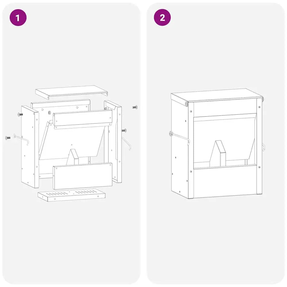 Rabbit Feeder, Galvanized Steel Hay Rack Feeding Trough For Hutch And Cage, Silver, 20x12.5x25 Cm, For Home Rabbit Pen And Farm Use