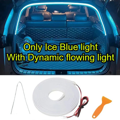 RGB 5M Car Rear Trunk Brighten LED Strip Multifunctional for Waterproof Flexible Light APP Control Connector Plug & Play 12V