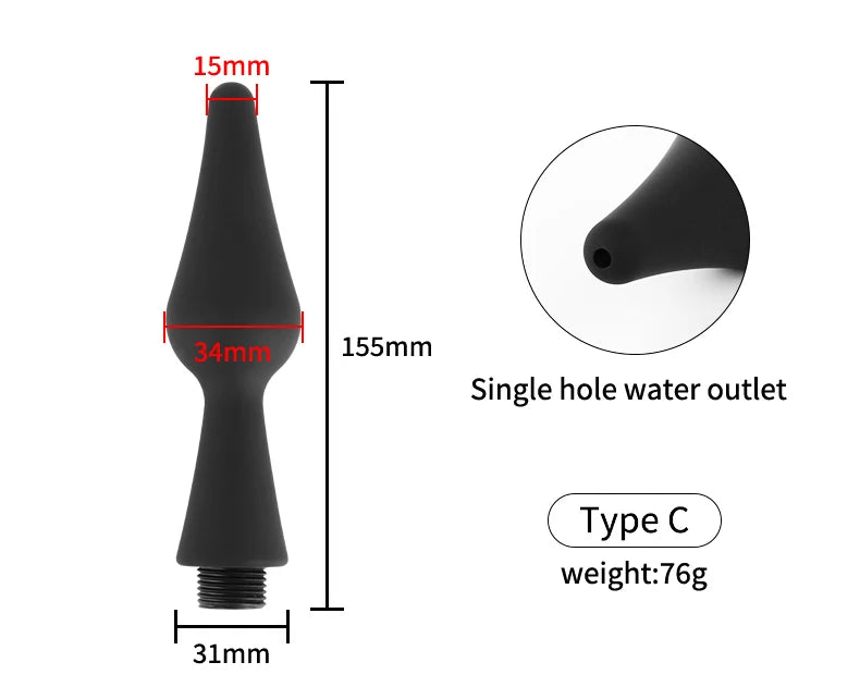 Soft Silicone Enema Kit  Multi Size Vaginal Anal Douche Heads  Professional Intimate Cleaning for Constipation Relief  Adult Toy