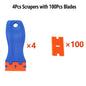 Two Cutting Plastic Razor Blade Scraper Non-Scratch Scraper Tool Kits for Cleaning Labels Glue Car Window Sticky Remover