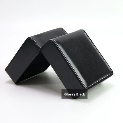 Black Single Watch Gift Box with Pillow PU Leather Wristwatch Display Case Organizer for Men Clamshell PU leather watch case