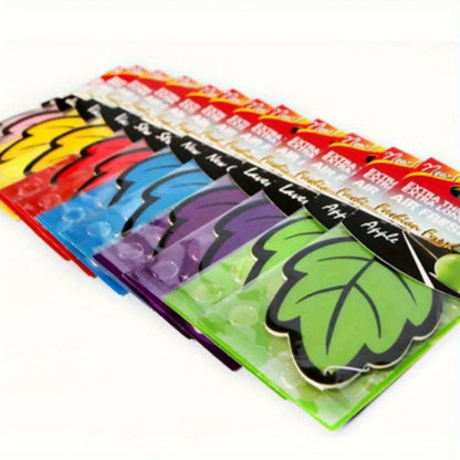6/30/60/120/240/360/600pcs Leaf Shape Car Air Freshener  Paper Auto Hanging Vanilla Perfume Fragrance Accessories Interior