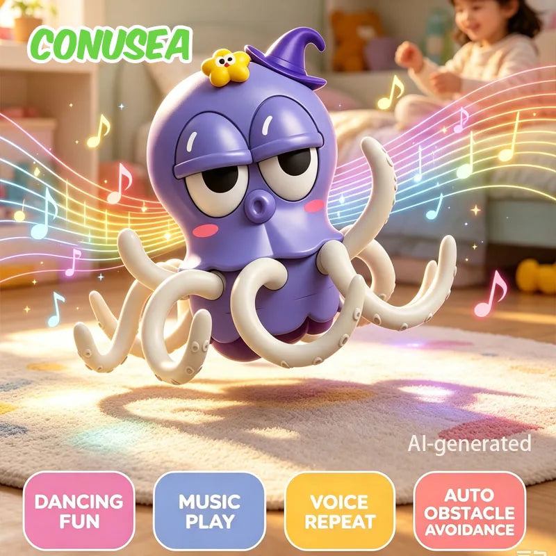 Dancing Jellyfish Squid Dancer Toys Vioce Repeat Electronic Pet Toys Baby Children Interactive Education Toddler Toy kids Gifts