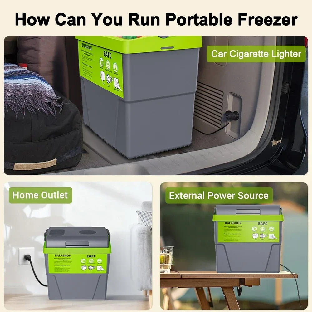 20L Portable Refrigerator Car Home Dual Use Mini Cooler Warmer Fridge for Outdoor Travel Camping Picnic Vehicle Truck Office
