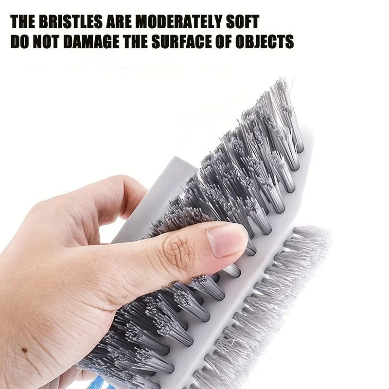 2-In-1 Cleaning Brush, Multifunctional Crevice Brush, Floor Brush, Bathroom Corner Crevice, Toilet Cleaning Brush, 1 Piece