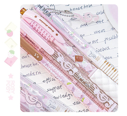 4Pcs Cute Kawaii Gel Pens Set Aesthetic 0.5mm Fine Point Retractable Pens for School Office Writing Sweet Chocolate Stationery