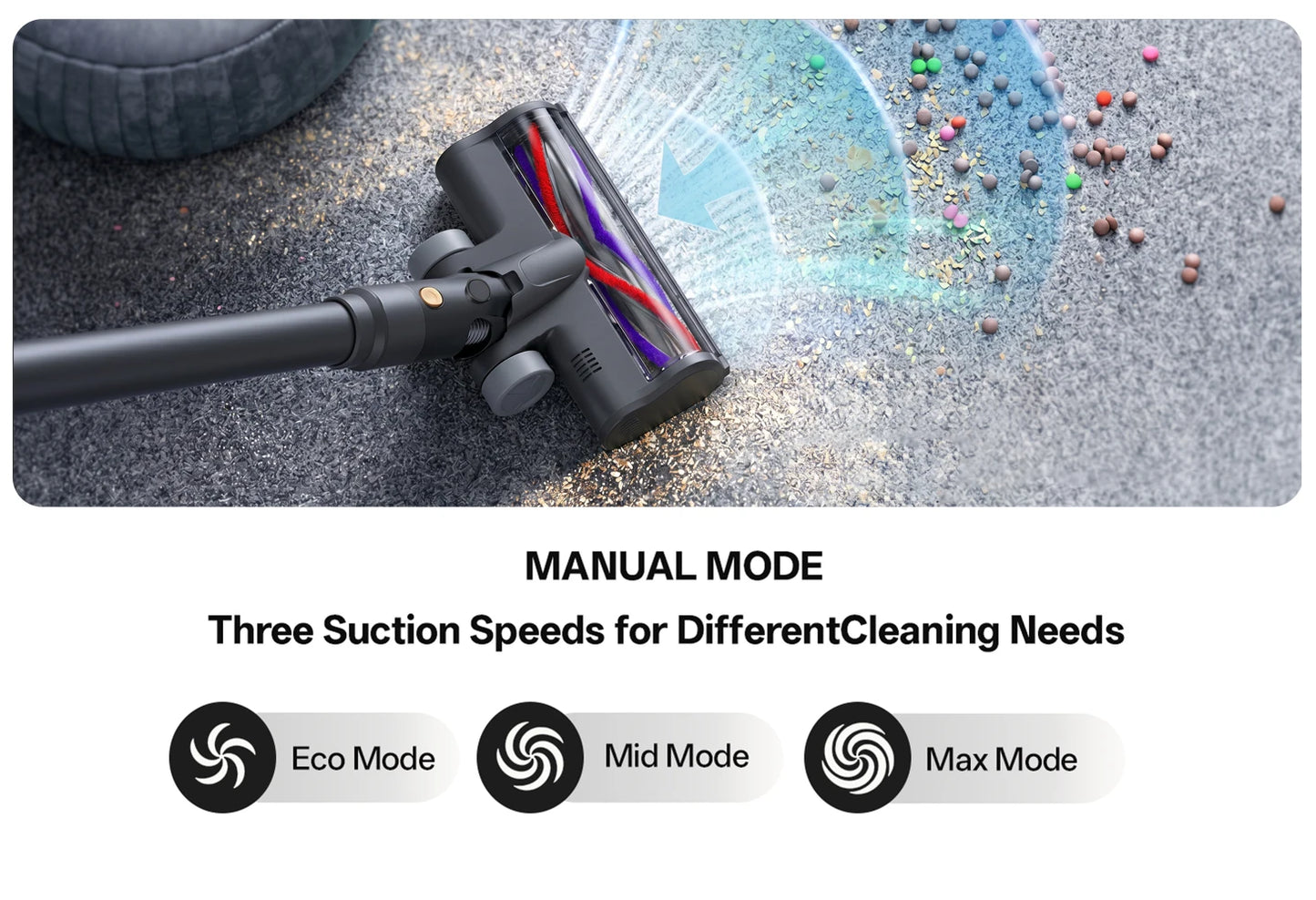 COTIAR V30 PRO 75kPa 800W Cordless Vacuum Cleaner Strong Suction 95 Mins Runtime Handheld Home Appliance Portable Removable Battery