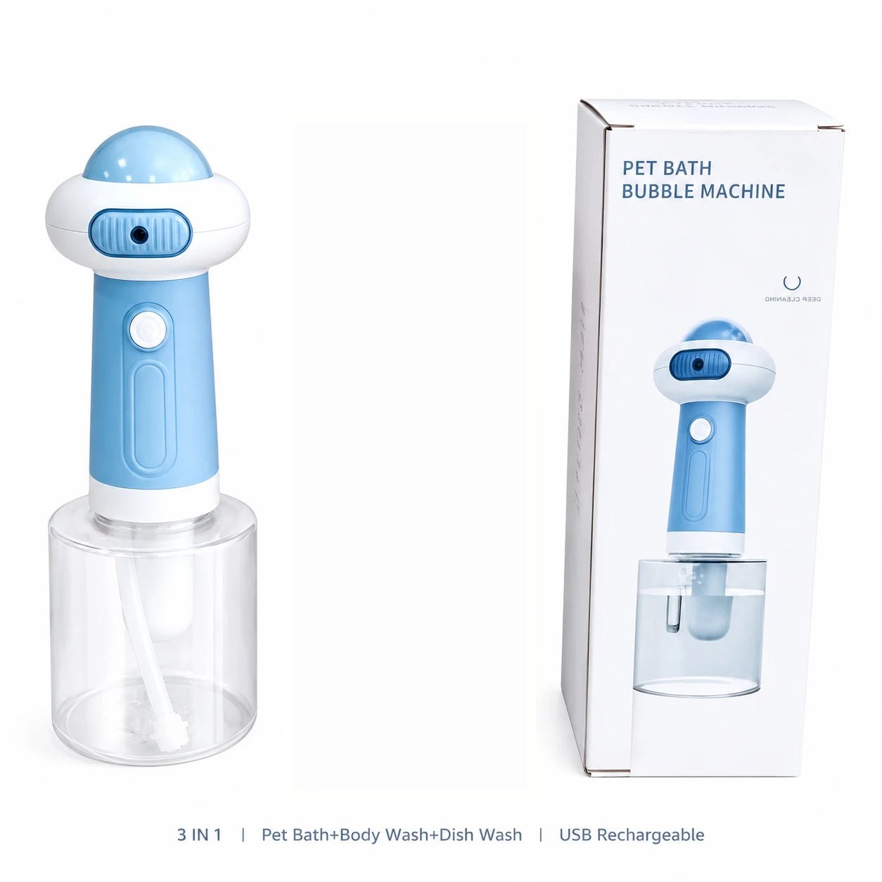 Pet Automatic Foam Dispenser 1:6 Dilution Scale Cat Dog Bath Bubble Maker One Touch Foaming Machine Pet Grooming Bath Supplies
